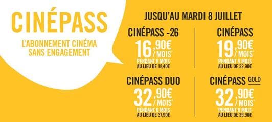 <p>Offre exceptionnelle Cin&eacute;Pass !</p>